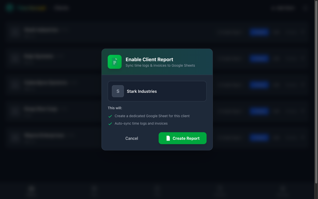 Enable Client Report