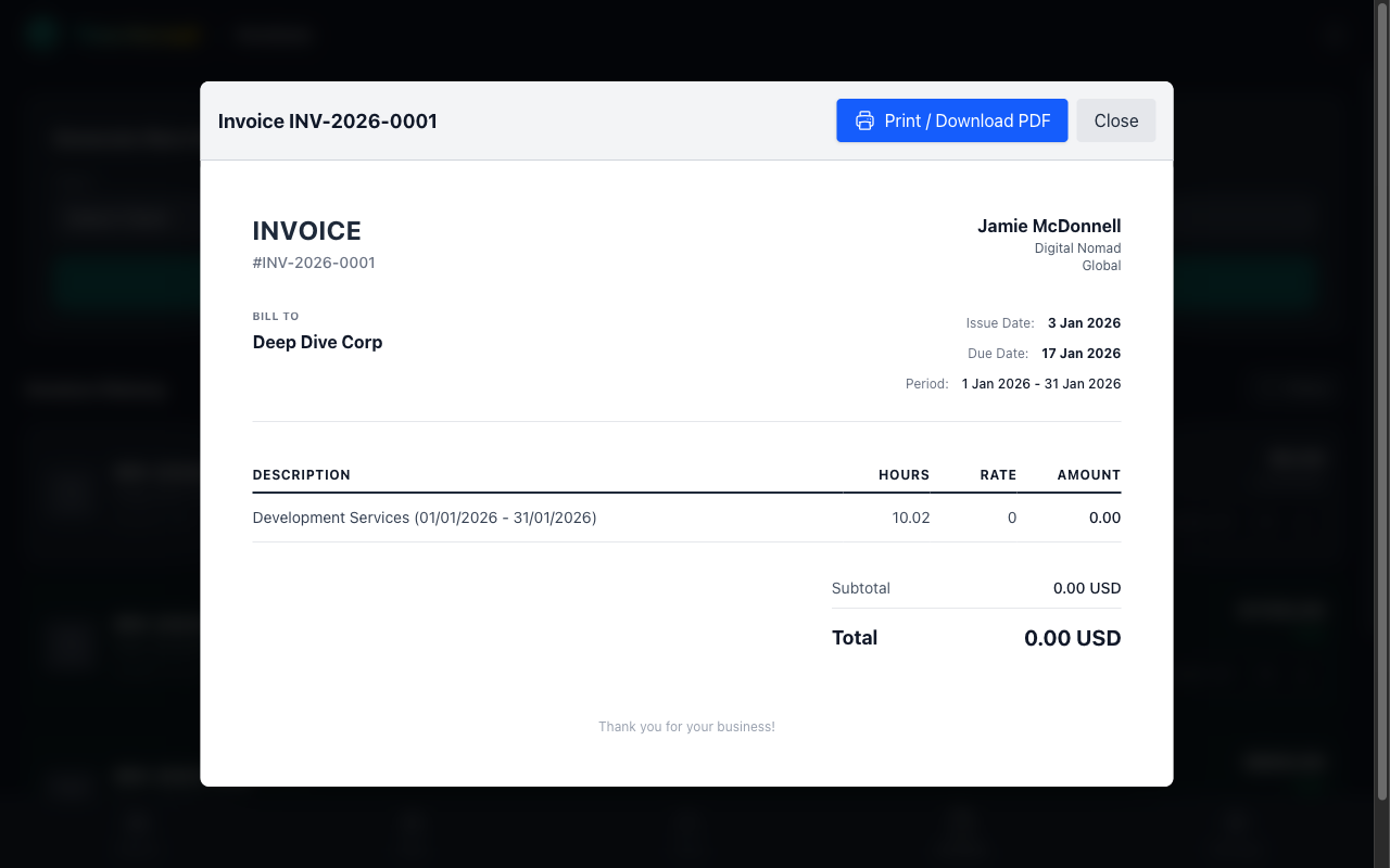 Invoice Preview