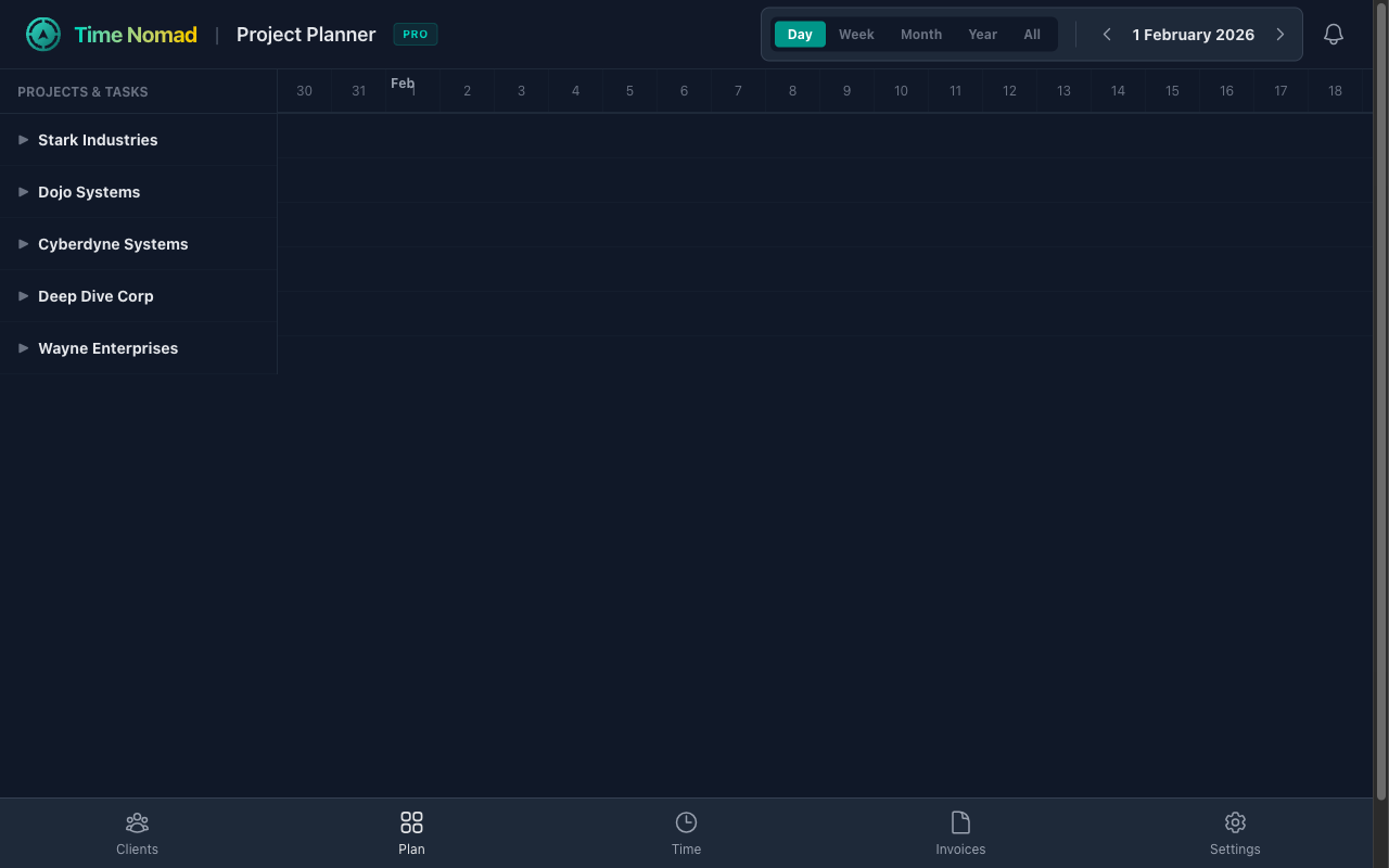 Time Nomad Project Planner